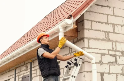 Pose et remplacement de gouttières à Hommert